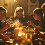 Samen stamppot eten